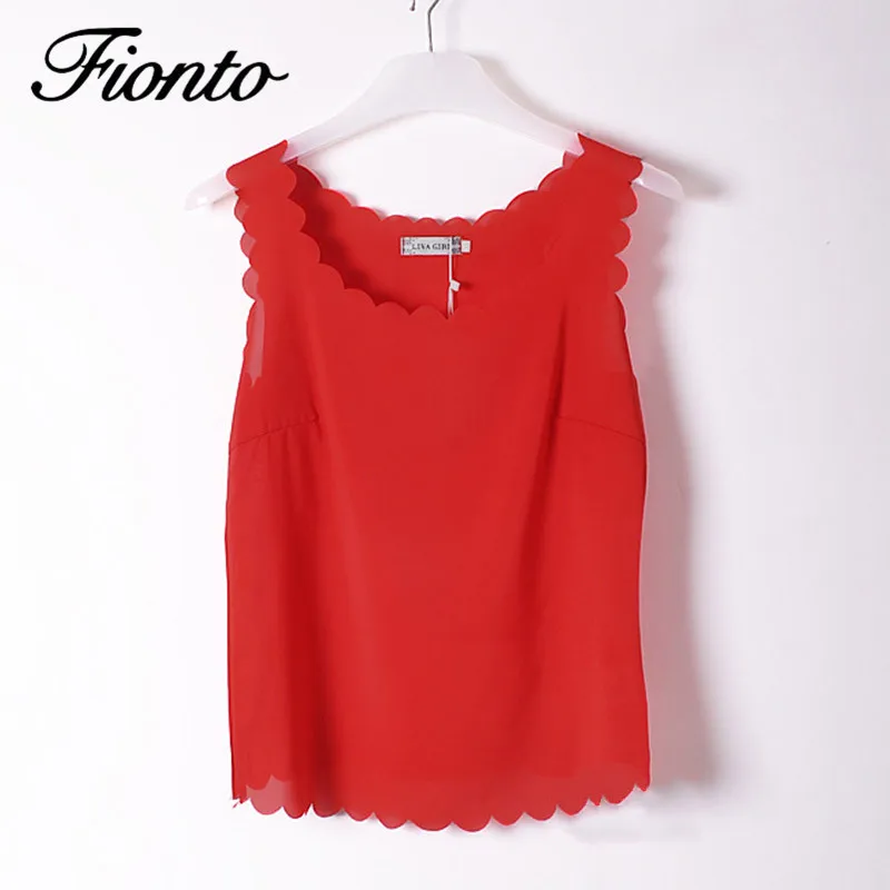 Fionto Sexy Chiffon Tank Tops Women sleeveless Top Vest Wavy Lace Round Neck Long Tank Tops Blusa Solid Vest Halter Shirt F2108
Fionto Sexy Chiffon Tank Tops Women sleeveless Top Vest Wavy Lace Round Neck Long Tank Tops Blusa Solid Vest Halter Shirt F2108