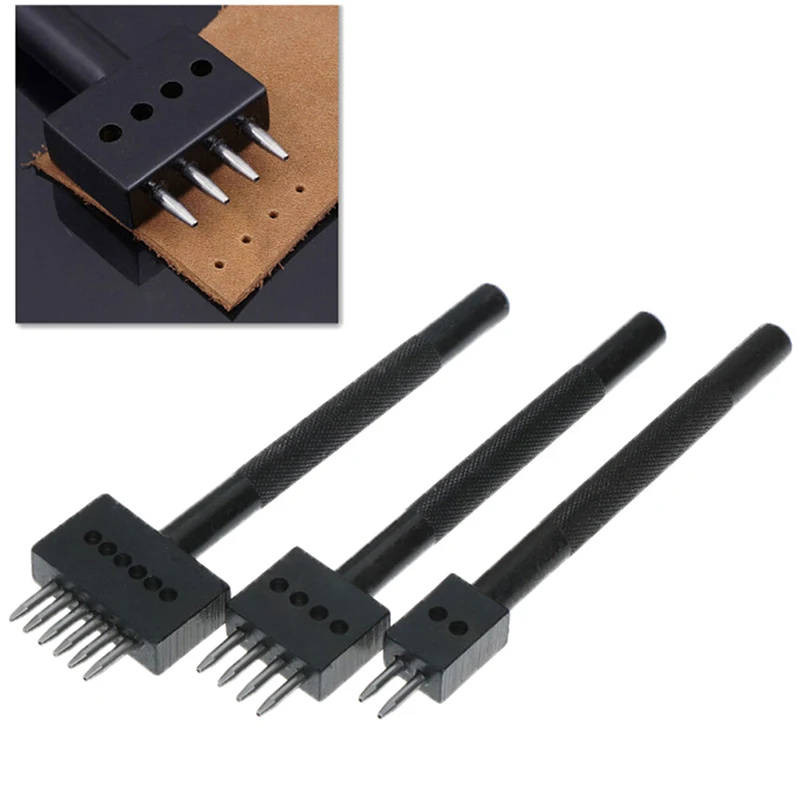 1mm Hole Diameter Punch Tools 5mm Leather Spacing Hole Tool Leather Craft Round Row Punch Drilling Tool 2/4/6 Prong Hole
1mm Hole Diameter Punch Tools 5mm Leather Spacing Hole Tool Leather Craft Round Row Punch Drilling Tool 2/4/6 Prong Hole