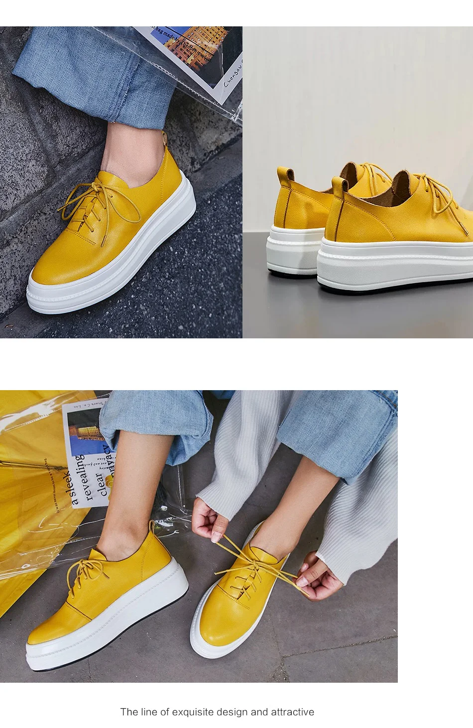 Donna-in Women Flats Shoes Platform Sneakers Shoes Genuine Leather Spring Fashion Sneakers Creepers Lace-up Comfortable Shoes (8)