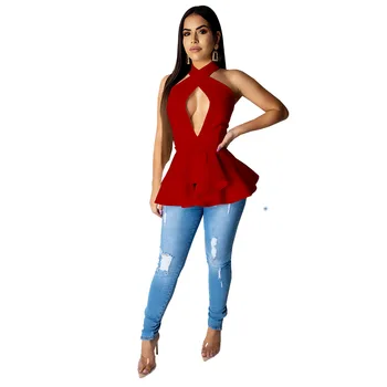 Spring Summer Women T Shirt Solid Color Halter Neck Hollow Out Sexy Club Tops Womens T Shirts Plus Size Tshirt
Spring Summer Women T Shirt Solid Color Halter Neck Hollow Out Sexy Club Tops Womens T Shirts Plus Size Tshirt