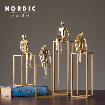 Nordic Creative Metal abstract character statue vintage home decor crafts room decoration objects study office Metal figurines
Nordic Creative Metal abstract character statue vintage home decor crafts room decoration objects study office Metal figurines
