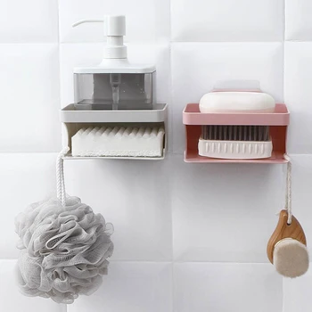 Kitchen Tray Bathroom Suction Cup Rack Wall Mount Soap Dish Home Space Saving Container Box Double Layer Sponge Drain
Kitchen Tray Bathroom Suction Cup Rack Wall Mount Soap Dish Home Space Saving Container Box Double Layer Sponge Drain