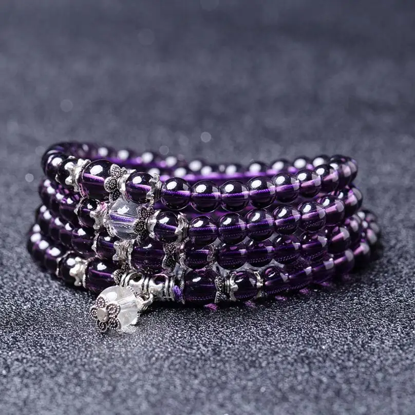 DIEZI Yoga Tibetan Buddhist 6mm Purple Crystal 108 Natural Stones Beads Bracelets Bangles Multilayer Bracelet Men Women Jewelry
DIEZI Yoga Tibetan Buddhist 6mm Purple Crystal 108 Natural Stones Beads Bracelets Bangles Multilayer Bracelet Men Women Jewelry