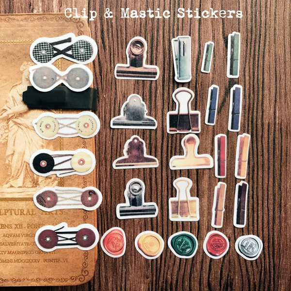 27pcs Creative Vintage Japanese clips&mastic retro folder Decorative Stickers DIY Scrapbooking TN Diary album Stickers Escolar
27pcs Creative Vintage Japanese clips&mastic retro folder Decorative Stickers DIY Scrapbooking TN Diary album Stickers Escolar