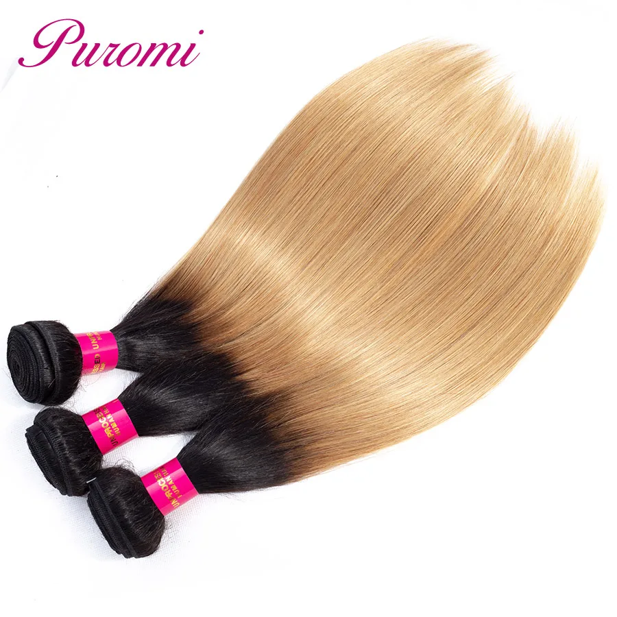 Puromi Hair Brazilian Straight Hair 3/4 Bundles Ombre Human Hair Weave Bundles Two Tone 1B/27 10"-26" Honey Blonde Remy
Puromi Hair Brazilian Straight Hair 3/4 Bundles Ombre Human Hair Weave Bundles Two Tone 1B/27 10"-26" Honey Blonde Remy