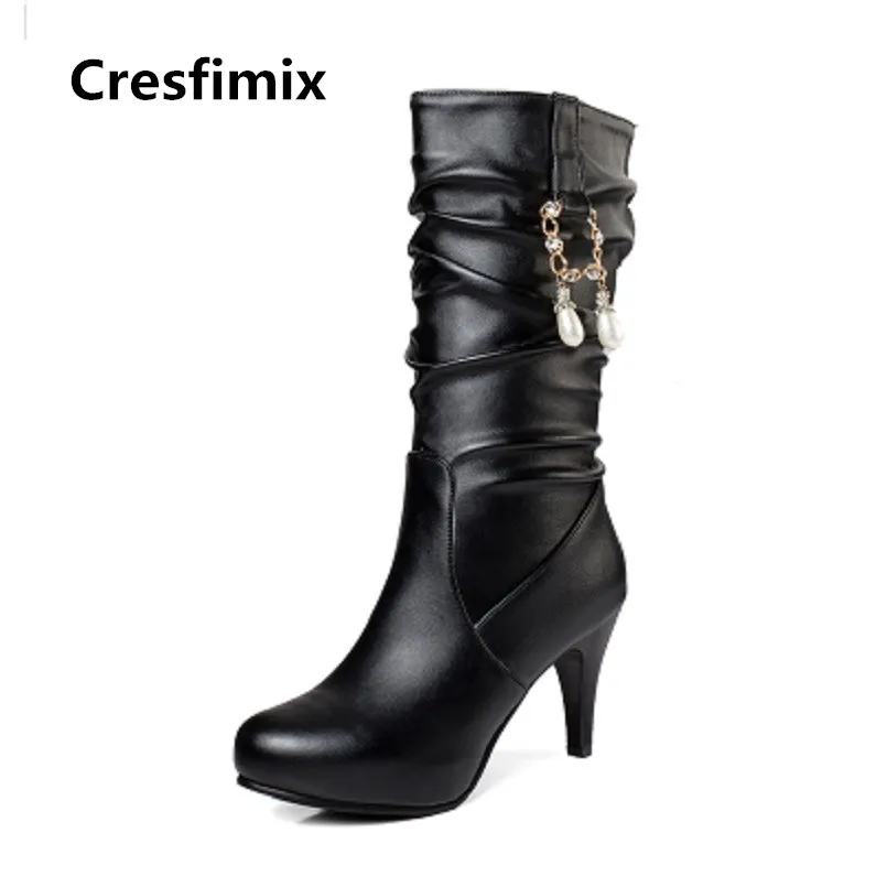 Cresfimix botas de mujer women cute high quality autumn high heel boots lady fashion sweet black boots botas femininas c3231
Cresfimix botas de mujer women cute high quality autumn high heel boots lady fashion sweet black boots botas femininas c3231