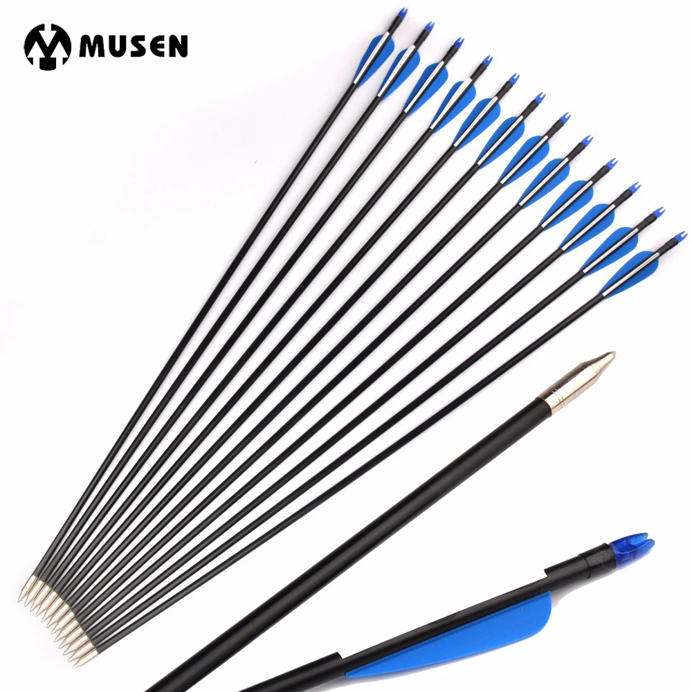 30 inches Spine 500 Fiberglass Arrows Diameter 8mm with Plastic Feather for Compound Bow Archery Hunting Shooting
30 inches Spine 500 Fiberglass Arrows Diameter 8mm with Plastic Feather for Compound Bow Archery Hunting Shooting