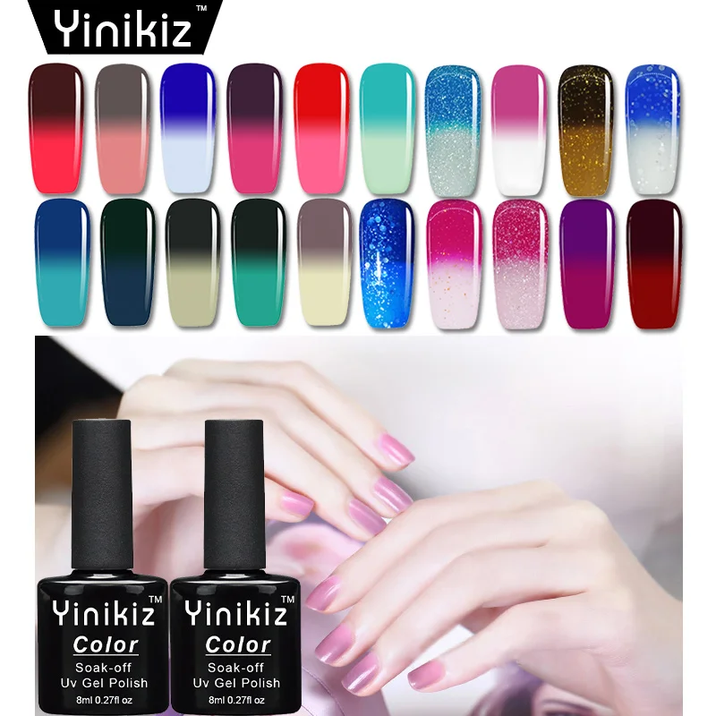 Yinikiz Temperature Change Color Lucky Gel Long Lasting Thermo Gel Nail Varnish Nails Art Led UV Lamp Nail Polish
Yinikiz Temperature Change Color Lucky Gel Long Lasting Thermo Gel Nail Varnish Nails Art Led UV Lamp Nail Polish