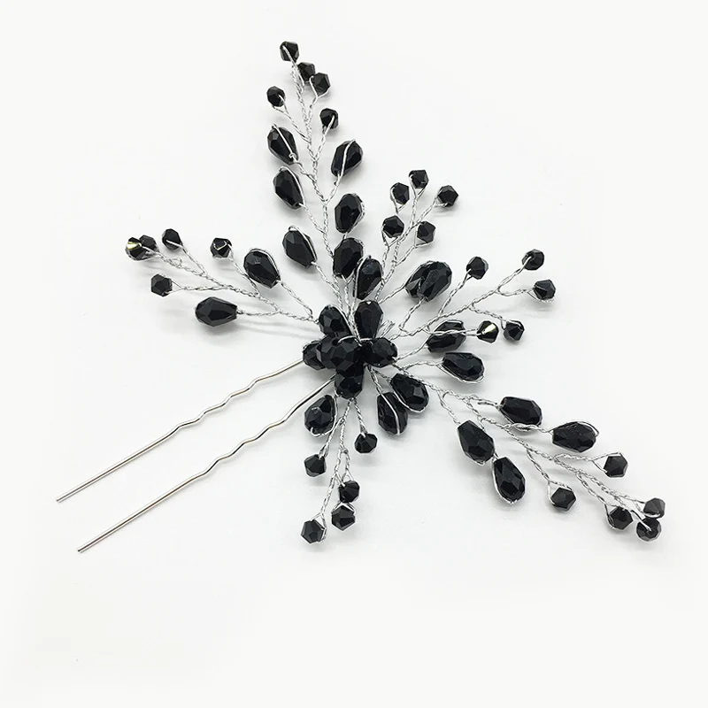 1Pc Handmade Large Black Crystal Beads Bride Hair Pin And Clip Rhinestone Women Hairpin For Pageant Wedding Accessories Jewelry
1Pc Handmade Large Black Crystal Beads Bride Hair Pin And Clip Rhinestone Women Hairpin For Pageant Wedding Accessories Jewelry
