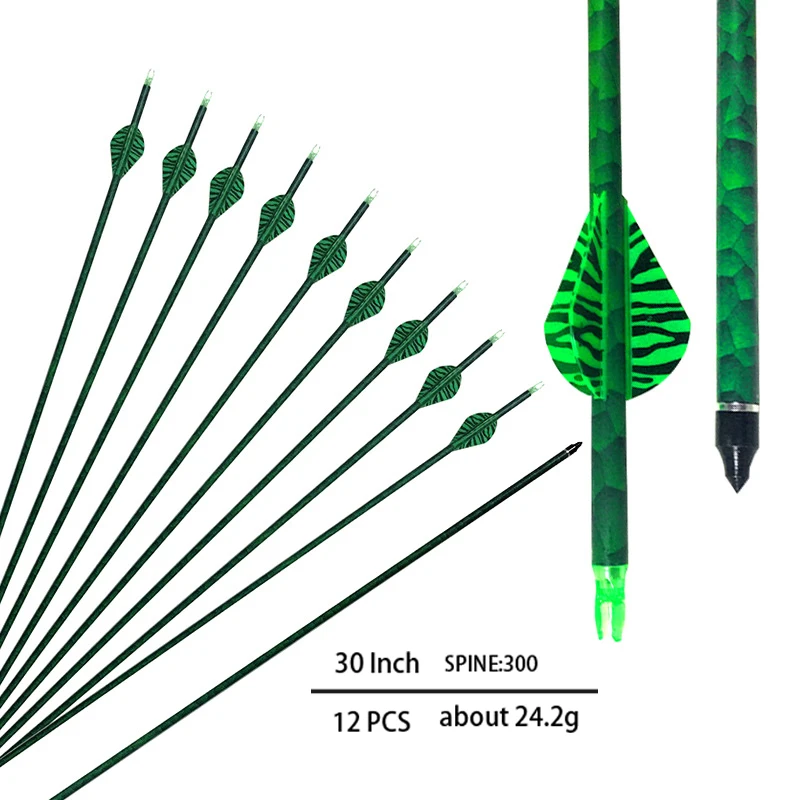 12 PCS Pure Carbon Arrows Shafts Spine 300 With 2" Feather For Compound / Recurve Bows and Arrows Archery Hunting Accessories
12 PCS Pure Carbon Arrows Shafts Spine 300 With 2" Feather For Compound / Recurve Bows and Arrows Archery Hunting Accessories