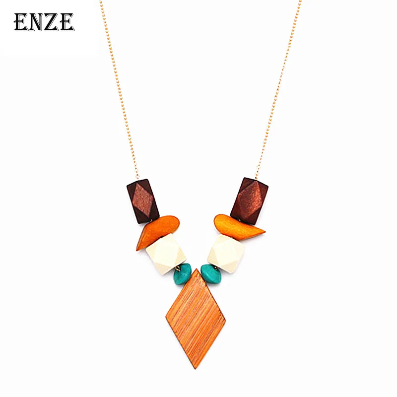 2017 Free shipping fashion ladies jewelry Simple New Girls Necklace Wooden Geometric Pendant Necklace Personality popular
2017 Free shipping fashion ladies jewelry Simple New Girls Necklace Wooden Geometric Pendant Necklace Personality popular