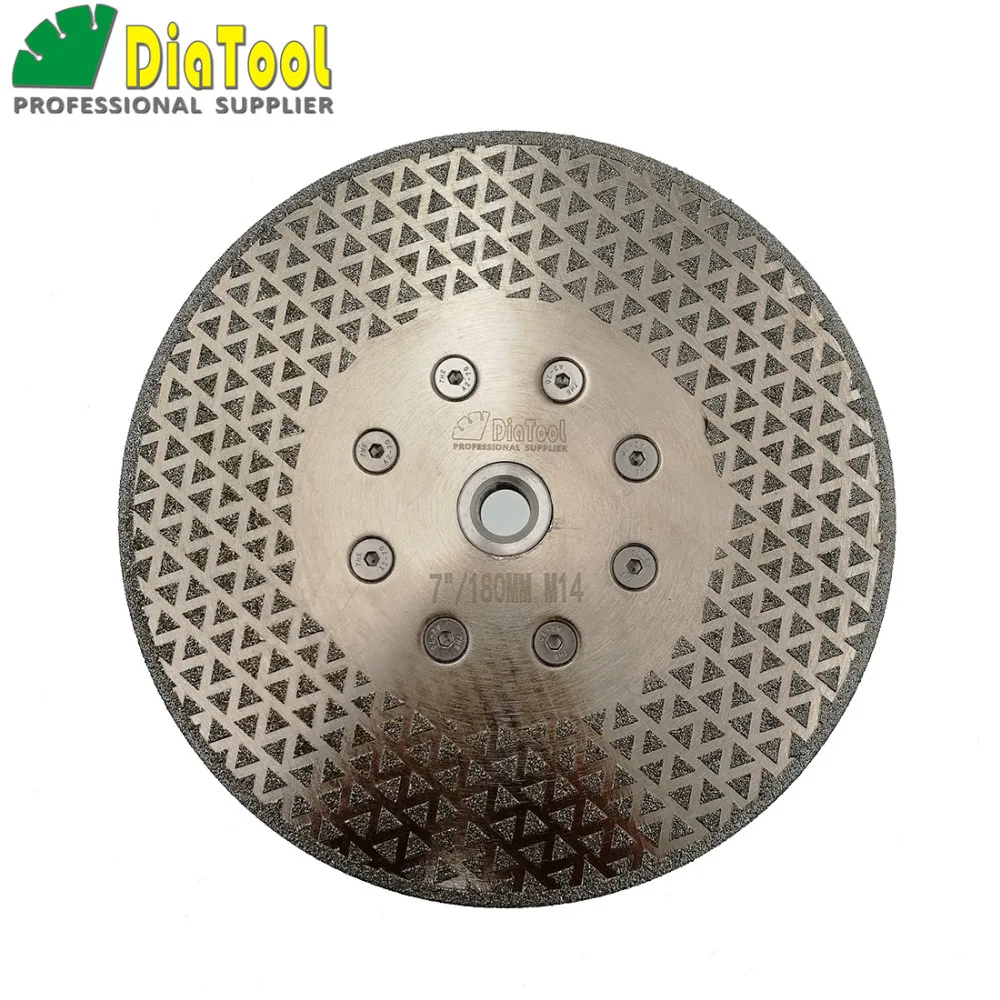 SHDIATOOL Diameter 7"/180mm electroplated diamond cutting and grinding discs for granite & marble with M14 flange
SHDIATOOL Diameter 7"/180mm electroplated diamond cutting and grinding discs for granite & marble with M14 flange