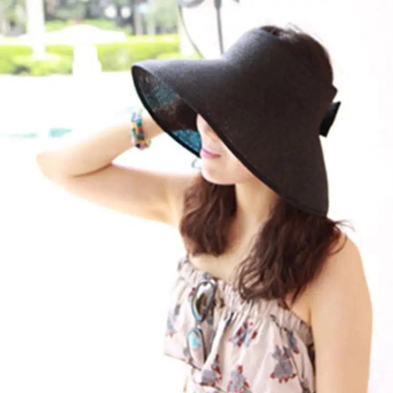 Women Summer Foldable Open Top Straw Sun Hat Bowknot Back Adjustable Breathable UV-Protection Wide Brim Beach Visor Cap 8 Colors
Women Summer Foldable Open Top Straw Sun Hat Bowknot Back Adjustable Breathable UV-Protection Wide Brim Beach Visor Cap 8 Colors
