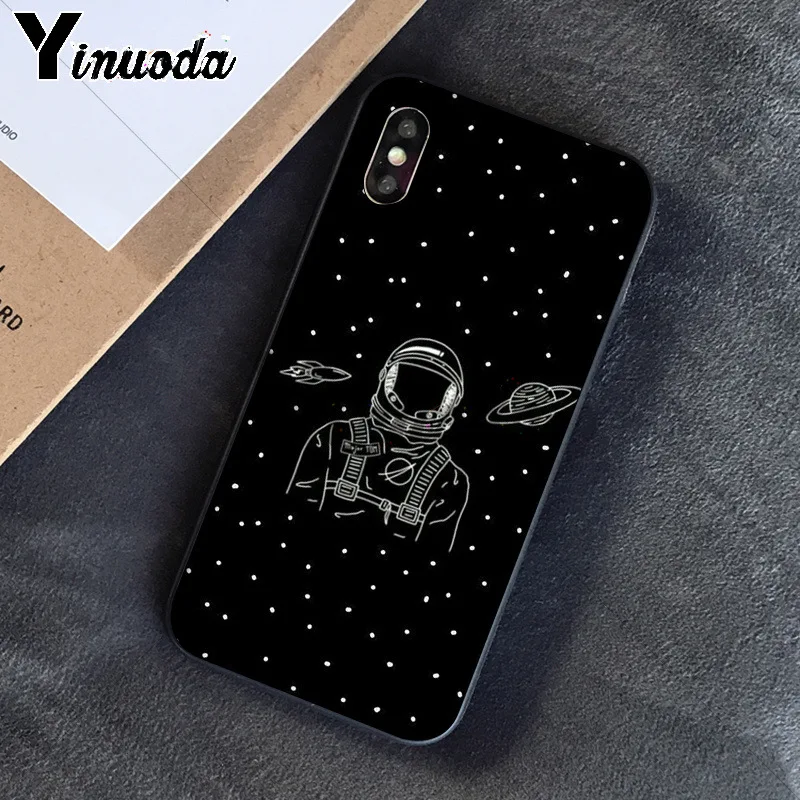 black with white moon stars space astronaut
