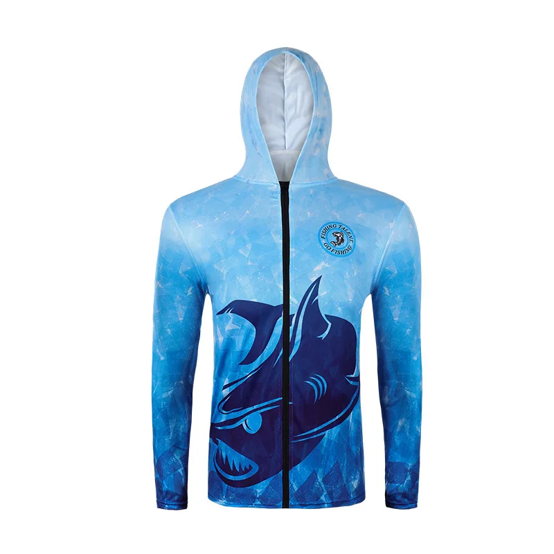 Quick-drying Long Sleeve Sweatshirt Fishing Hooded T Shirt Sunscreen UV Protection Moisture Wicking Fishing Blue T-shirts FC004
Quick-drying Long Sleeve Sweatshirt Fishing Hooded T Shirt Sunscreen UV Protection Moisture Wicking Fishing Blue T-shirts FC004