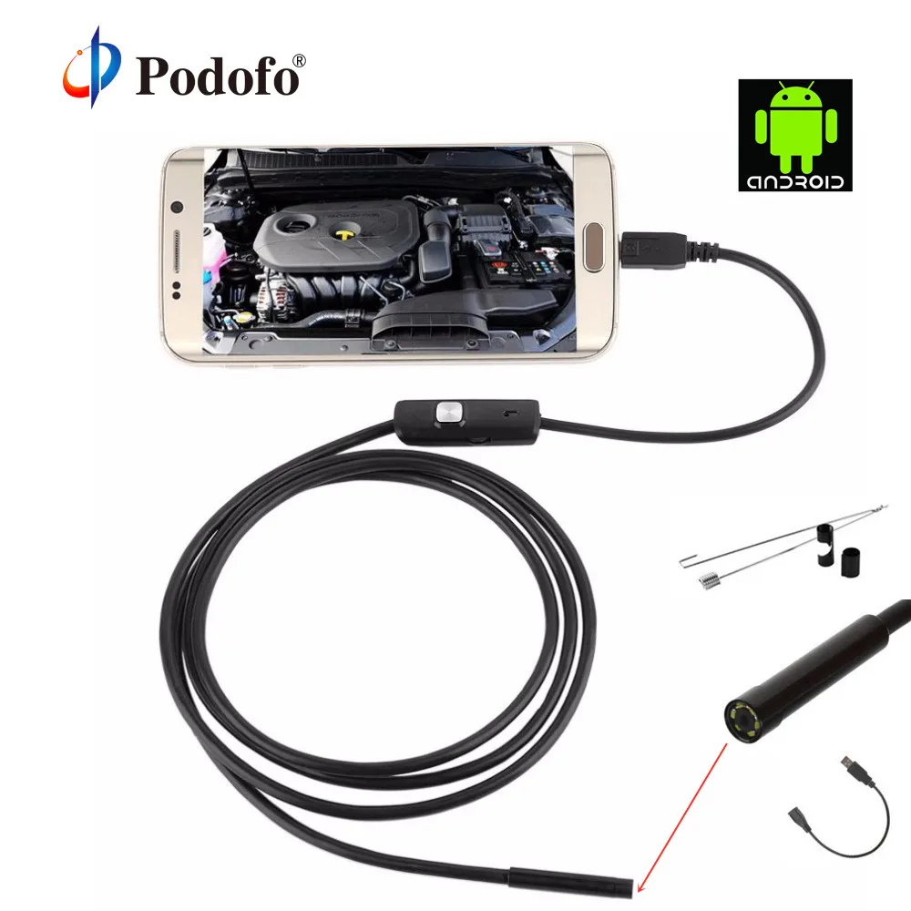 Podofo 5.5mm 5M Endoscope Camera Mirco USB 6LED Android IP67 Waterproof Soft Pipeline PCB PC Inspection Mini Borescope Camera
Podofo 5.5mm 5M Endoscope Camera Mirco USB 6LED Android IP67 Waterproof Soft Pipeline PCB PC Inspection Mini Borescope Camera