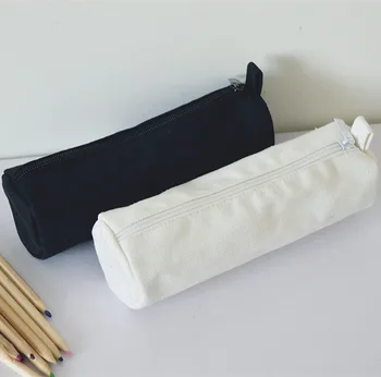 White Black Color Storage Bags for Cosmetics Stationery Round Blank Canvas Zipper Pencil Cases Pen Pouches
White Black Color Storage Bags for Cosmetics Stationery Round Blank Canvas Zipper Pencil Cases Pen Pouches