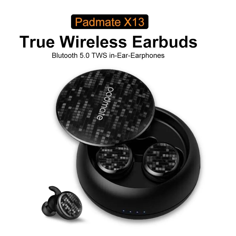 Padmate Pamu X13 TWS Wireless Bluetooth 5.0 Earphone In-ear Touch Control Earbuds IPX5 Waterproof Bio-diaphragm 12H Playing Time
Padmate Pamu X13 TWS Wireless Bluetooth 5.0 Earphone In-ear Touch Control Earbuds IPX5 Waterproof Bio-diaphragm 12H Playing Time