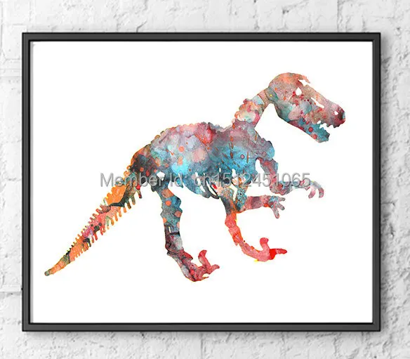 Dinosaurs Painting Print Set of 4-1