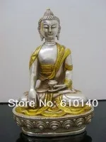 pretty Tibetan Copper SHAKYAMUNI buddha statue 20cm @