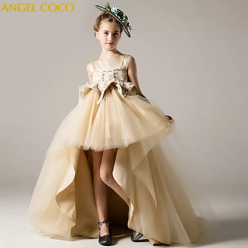 Carnival Easter Flower Girl Dress beige Sequined Tulle Hi-lo Wedding Party Dress 2019 Summer Princess Dresses Clothes Robe Fille
Carnival Easter Flower Girl Dress beige Sequined Tulle Hi-lo Wedding Party Dress 2019 Summer Princess Dresses Clothes Robe Fille