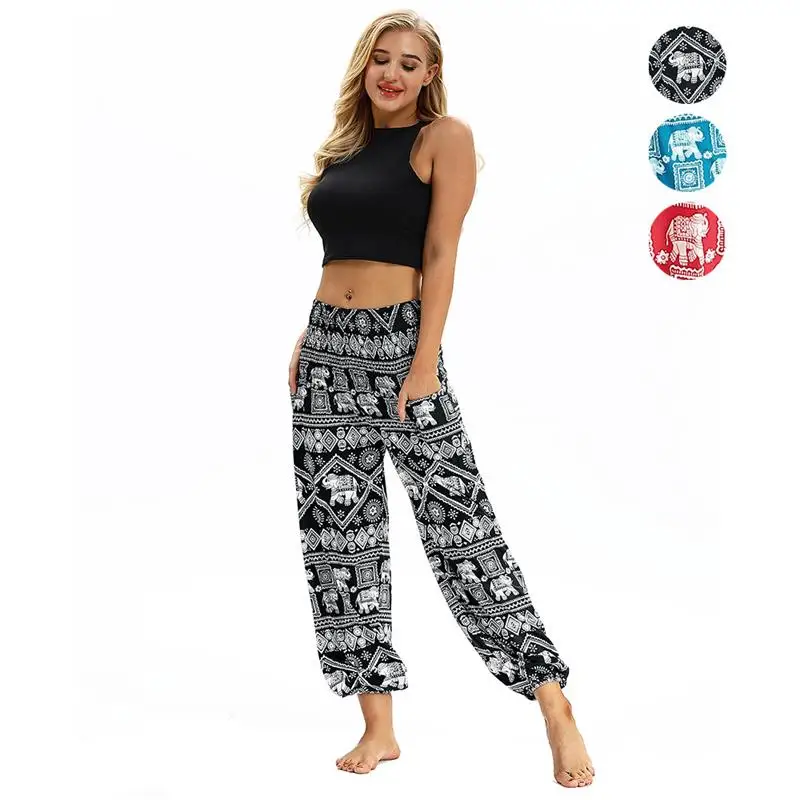 EU Size 3 C Elephant Straight Leggings Lounge Pant Bloomers Indian Thailand High Elastic Waistband Pocket Loose Pants
EU Size 3 C Elephant Straight Leggings Lounge Pant Bloomers Indian Thailand High Elastic Waistband Pocket Loose Pants