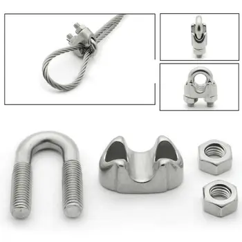 2PCS M6 Wire Rope clamps Stainless Steel 304 U-type Wire Rope Clip Cable Clamp Rigging Hardware high clamp load pull rope
2PCS M6 Wire Rope clamps Stainless Steel 304 U-type Wire Rope Clip Cable Clamp Rigging Hardware high clamp load pull rope
