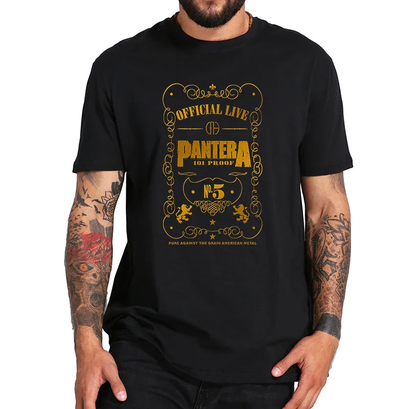 EU Size 100% Cotton T Shirt Pantera 101 Proof T Shirt Heavy Metal Band TShirts Fashion Casual Breathable Fitness Crew Neck Tops
EU Size 100% Cotton T Shirt Pantera 101 Proof T Shirt Heavy Metal Band TShirts Fashion Casual Breathable Fitness Crew Neck Tops