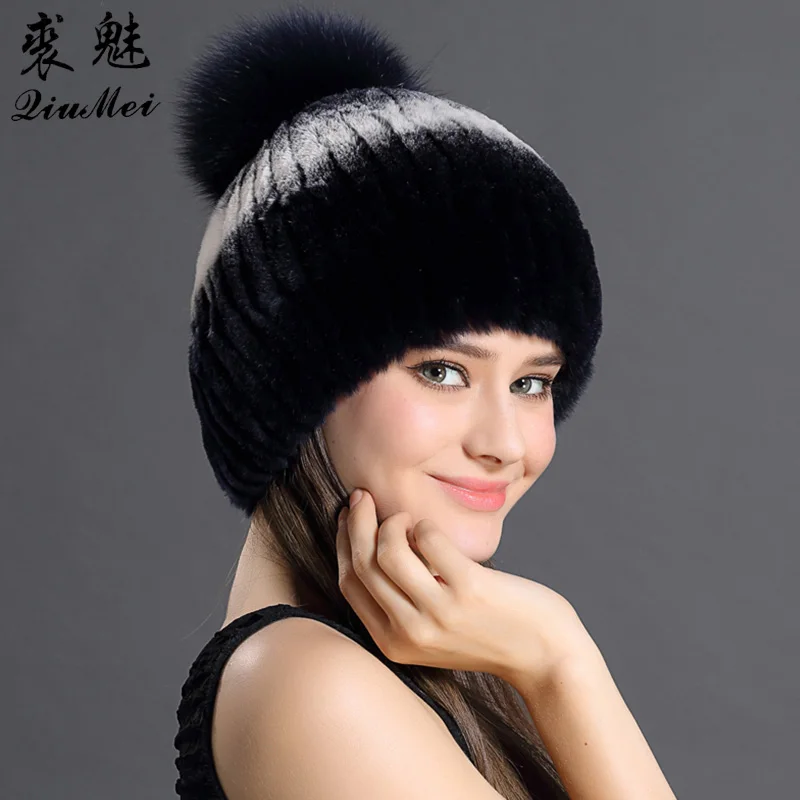 QiuMei Rabbit Fur Beanies Hat Newest 2018 Real Rex Rabbit Natural Fox Fur Striped Caps Hats Women Winter Beanies Fur Pompoms
QiuMei Rabbit Fur Beanies Hat Newest 2018 Real Rex Rabbit Natural Fox Fur Striped Caps Hats Women Winter Beanies Fur Pompoms
