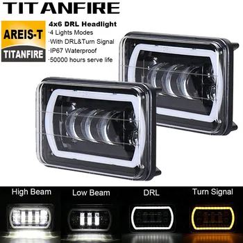 ZK30 DS 4x6 Car Led Headlight Square Light White Halo DRL Turn Signal Sealed high/low Trucks Beam Replacement For Ford
ZK30 DS 4x6 Car Led Headlight Square Light White Halo DRL Turn Signal Sealed high/low Trucks Beam Replacement For Ford
