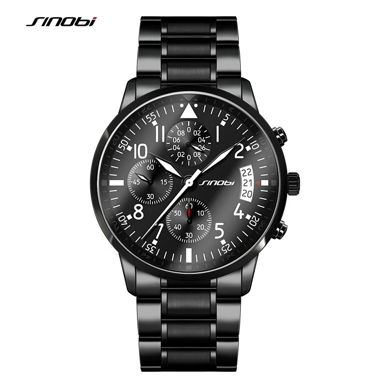 SINOBI 2017 Mens Watches Top Brand Luxury Business Stainless Steel Quartz Watch Male Sport Chronograph Clock Relogio Masculino 
SINOBI 2017 Mens Watches Top Brand Luxury Business Stainless Steel Quartz Watch Male Sport Chronograph Clock Relogio Masculino