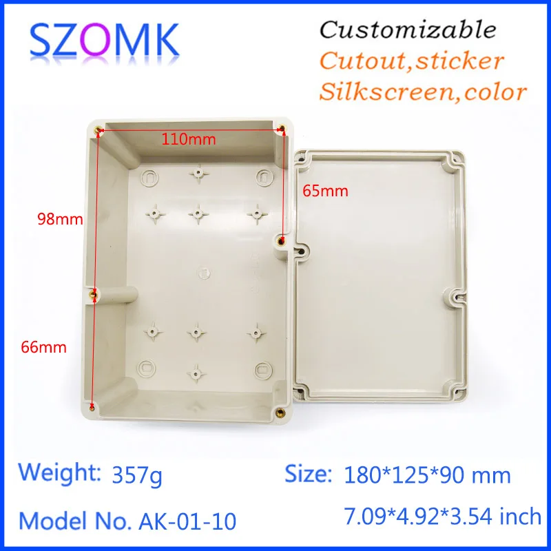 10 pcs, 180*125*90mm waterproof plastic project box abs enclosures for electronics IP65 outdoor plastic case instrument housing
10 pcs, 180*125*90mm waterproof plastic project box abs enclosures for electronics IP65 outdoor plastic case instrument housing
