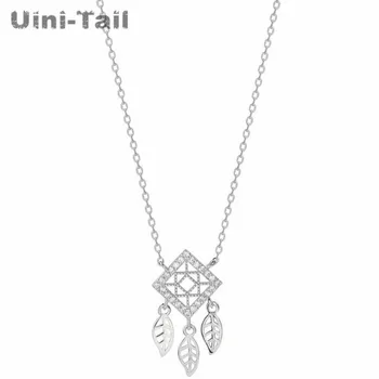 Uini-Tail hot new 925 sterling silver square dream catcher micro-inlay necklace Korea square simple personality fresh leaves
Uini-Tail hot new 925 sterling silver square dream catcher micro-inlay necklace Korea square simple personality fresh leaves