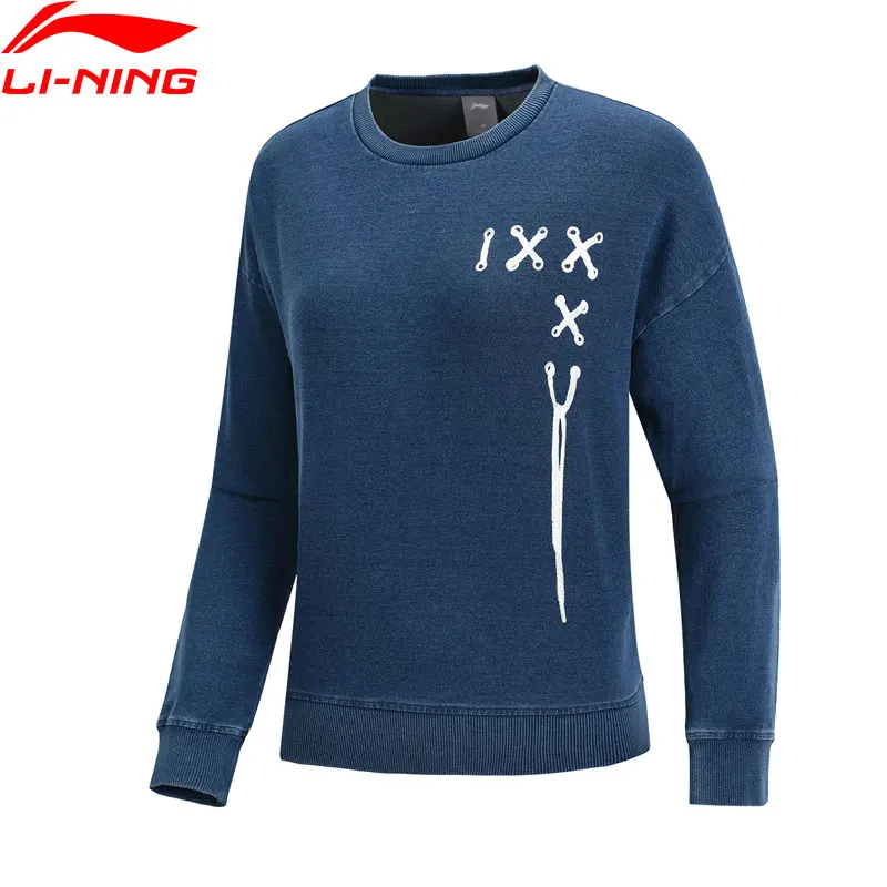 Li-Ning Women The Trend Sweat Top Washed Knit Denim Loose Fit Leisure Comfort LiNing Sports Tops Sweater AWDN648 CJAS18
Li-Ning Women The Trend Sweat Top Washed Knit Denim Loose Fit Leisure Comfort LiNing Sports Tops Sweater AWDN648 CJAS18