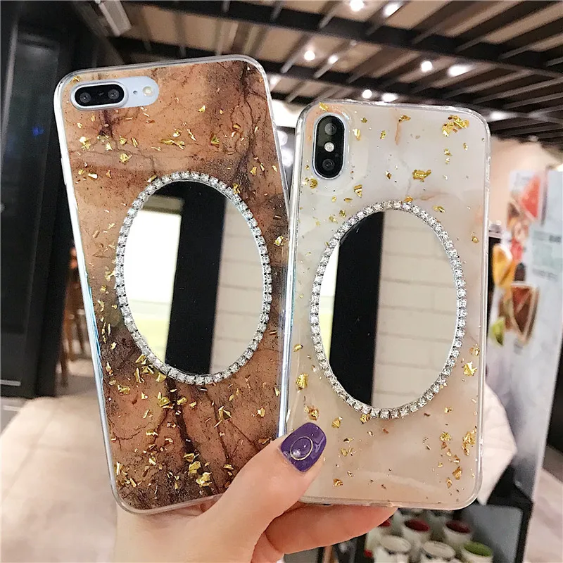 Fashion Gold Foil Bling Marble Phone Case With Mirror For iPhone X XSMax XR Material Cover For iPhone 7 8 6 6s Plus Glitter Case
Fashion Gold Foil Bling Marble Phone Case With Mirror For iPhone X XSMax XR Material Cover For iPhone 7 8 6 6s Plus Glitter Case