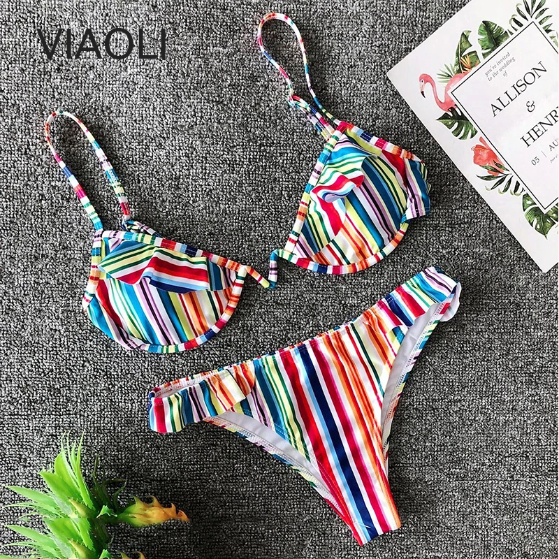 High Waist Swimsuit Sexy Bikinis Women Swimwear Rainbow High Leg Summer Beach Bathing Suit Push Up Biquinis
High Waist Swimsuit Sexy Bikinis Women Swimwear Rainbow High Leg Summer Beach Bathing Suit Push Up Biquinis