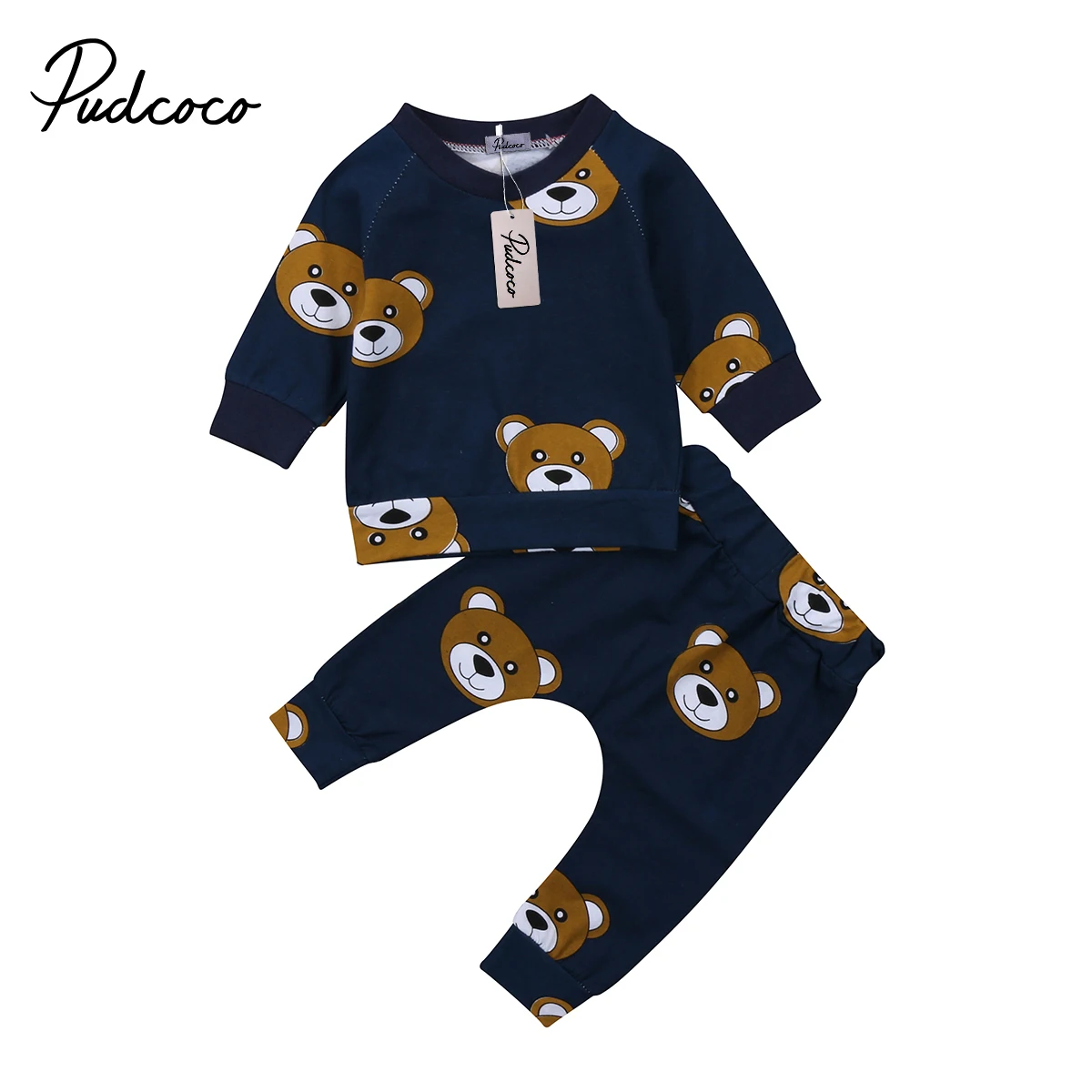 2Pcs Baby Clothing Newborn Kids Baby Boy Girl Bear Long sleeve T-shirt Sweatshirt Tops Pants Leggings Outfit Clothes Set 0-2T 
2Pcs Baby Clothing Newborn Kids Baby Boy Girl Bear Long sleeve T-shirt Sweatshirt Tops Pants Leggings Outfit Clothes Set 0-2T