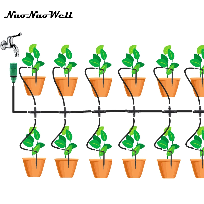 NuoNuoWell 10M Drip Arrow Kits Micro Drip Irrigation System For Bonsai Greenhouse Nursery Pot Garden Watering Kits
NuoNuoWell 10M Drip Arrow Kits Micro Drip Irrigation System For Bonsai Greenhouse Nursery Pot Garden Watering Kits