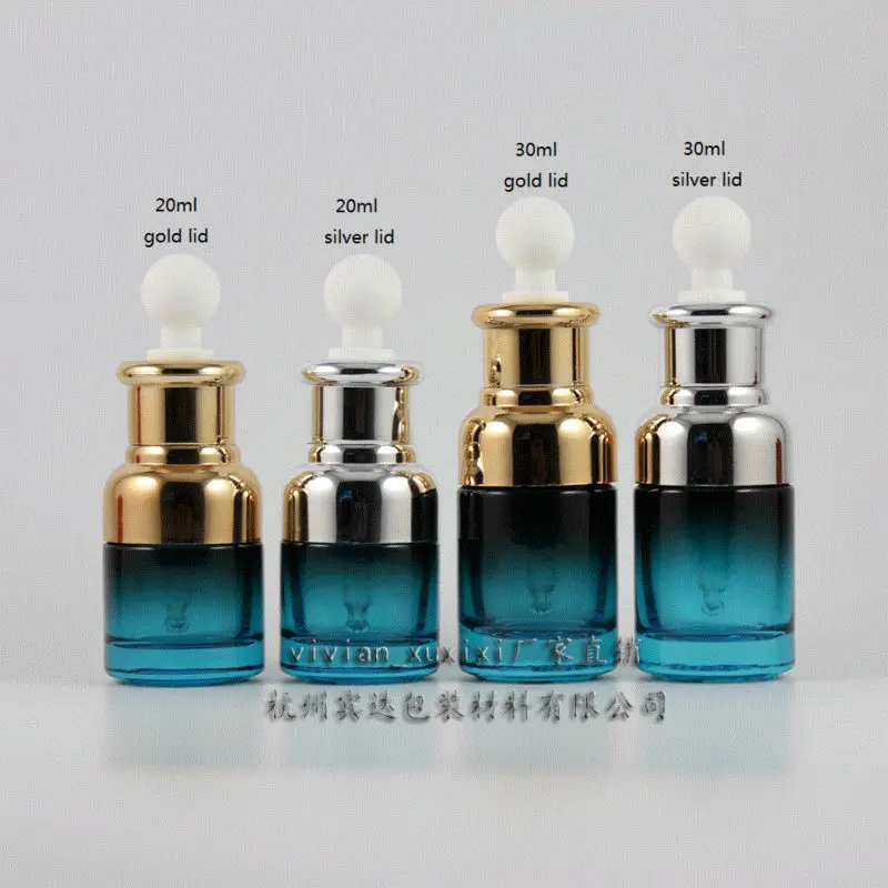 50pcs 20ml light blue Glass Essential Oil Bottle With (silver/gold ring+white round rubber) dropper cap. Essential Oil Container
50pcs 20ml light blue Glass Essential Oil Bottle With (silver/gold ring+white round rubber) dropper cap. Essential Oil Container