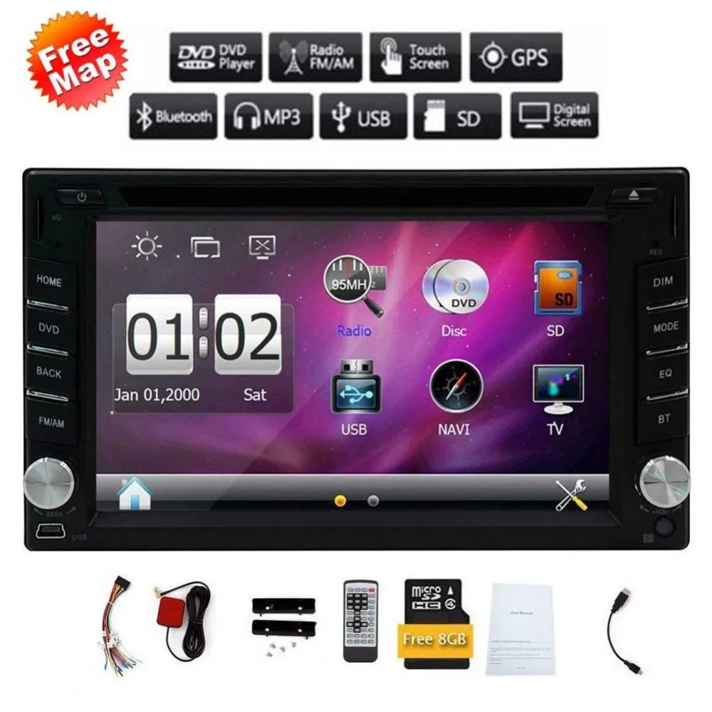 Double 2din Car autoradio GPS Navigation 2 din Car DVD Player with Bluetooth Stereo video+Camera+steering wheel+GPS Navigation
Double 2din Car autoradio GPS Navigation 2 din Car DVD Player with Bluetooth Stereo video+Camera+steering wheel+GPS Navigation