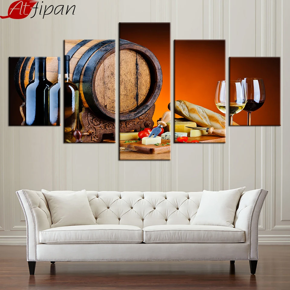 AtFipan Canvas Print Painting Wall Art Home Decor Frameless 5 Pieces Grape Red Wine Glasses Oak Barrels Pictures Kitchen Posters
AtFipan Canvas Print Painting Wall Art Home Decor Frameless 5 Pieces Grape Red Wine Glasses Oak Barrels Pictures Kitchen Posters