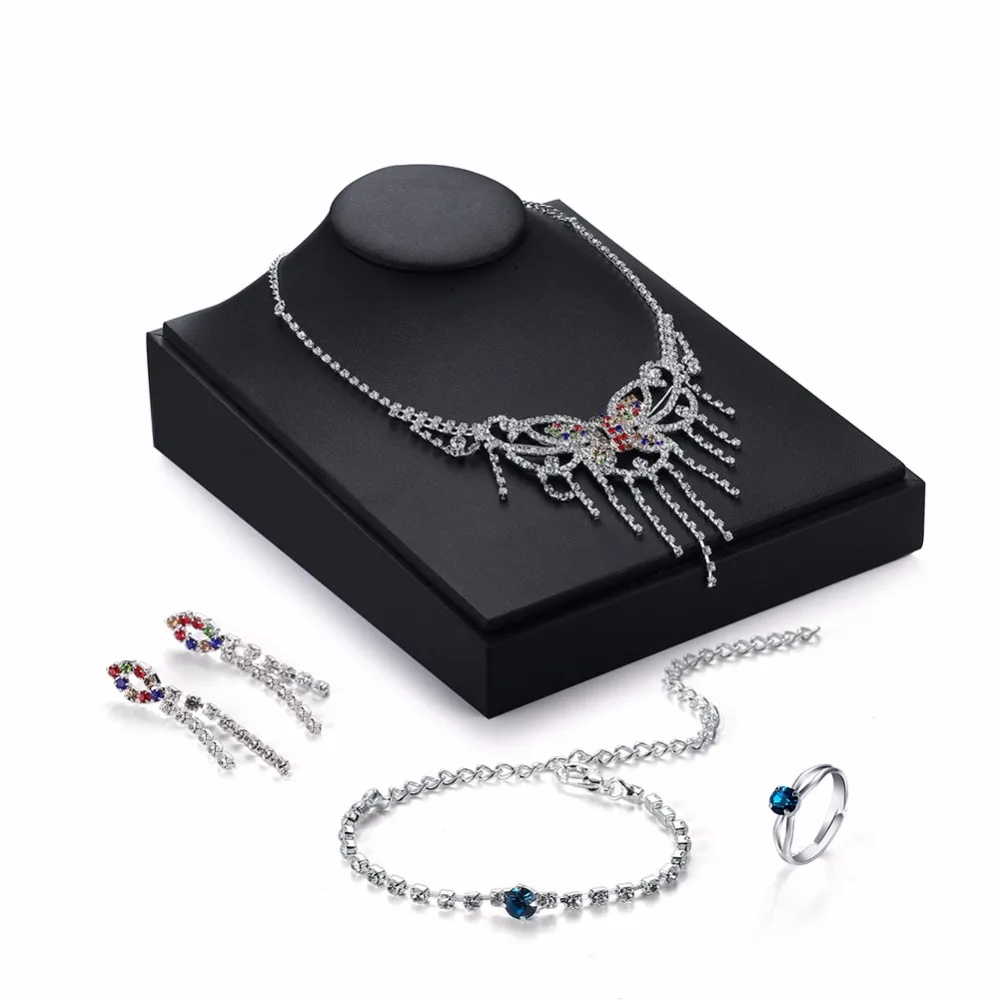 Transmit love Silve colour Dress Bridal Jewelry sets for woman crystal Necklace Earrings Ring Bracelet Party Wedding Jewelry set
Transmit love Silve colour Dress Bridal Jewelry sets for woman crystal Necklace Earrings Ring Bracelet Party Wedding Jewelry set