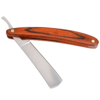 Wood Handle Folding Shaving Knife Straight Edge Stainless Steel Barber Razor
Wood Handle Folding Shaving Knife Straight Edge Stainless Steel Barber Razor