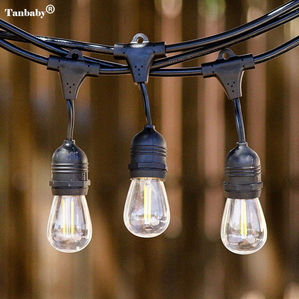 Tanbaby 10M 10 LED Waterproof E26/E27 String Lights Indoor/ Outdoor Street Garden Patio Backyard Commercial Holiday String Light
Tanbaby 10M 10 LED Waterproof E26/E27 String Lights Indoor/ Outdoor Street Garden Patio Backyard Commercial Holiday String Light