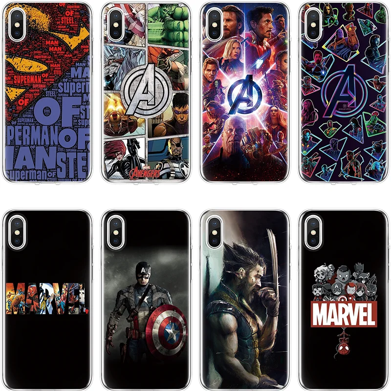 Captain America Soft TPU Silicone Cover The Avengers Hero Coque For iPhone 8 Plus X XS Max XR 5 6 6S Wolverine For iPhone 7 Case
Captain America Soft TPU Silicone Cover The Avengers Hero Coque For iPhone 8 Plus X XS Max XR 5 6 6S Wolverine For iPhone 7 Case