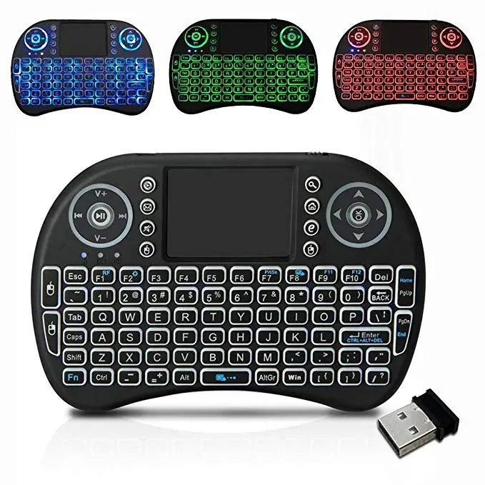 Mini keyboard with 3 backlits and multi-languages, 2.4Ghz wireless keyboard for Android smart TV and Windows computer
Mini keyboard with 3 backlits and multi-languages, 2.4Ghz wireless keyboard for Android smart TV and Windows computer