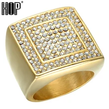 HIP Hop Micro Pave Rhinestone Iced Out Bling Big Square Ring IP Gold Filled Titanium Stainless Steel Rings for Men Jewelry
HIP Hop Micro Pave Rhinestone Iced Out Bling Big Square Ring IP Gold Filled Titanium Stainless Steel Rings for Men Jewelry