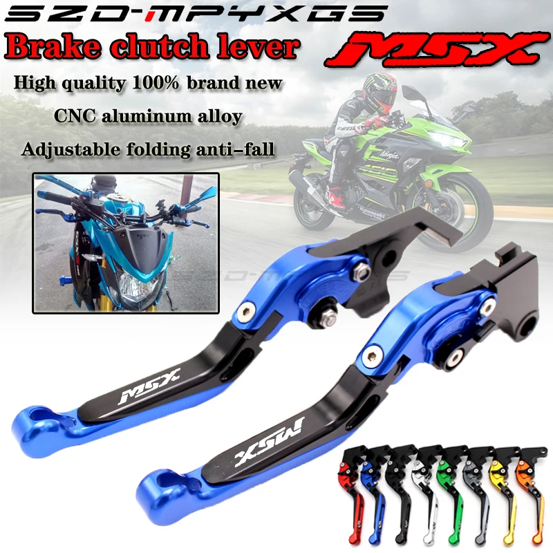 Logo MSX New High Quality CNC Aluminum Motorcycle Foldable Extended Brake Clutch Lever for Honda MSX125 MSX 125 Grom 2014-2018
Logo MSX New High Quality CNC Aluminum Motorcycle Foldable Extended Brake Clutch Lever for Honda MSX125 MSX 125 Grom 2014-2018