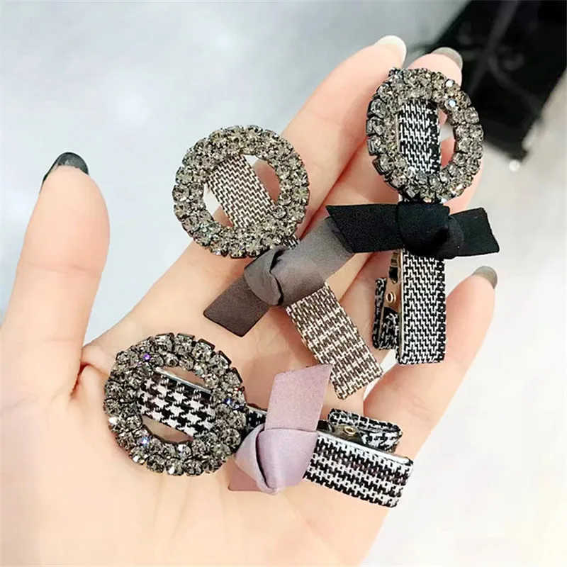 Korea Handmade Plaid Bow knot Rhinestone Adult Women Hairpins Hair clips Barrettes Head wear Apparel Accessories-YHAWHRP037C5
Korea Handmade Plaid Bow knot Rhinestone Adult Women Hairpins Hair clips Barrettes Head wear Apparel Accessories-YHAWHRP037C5