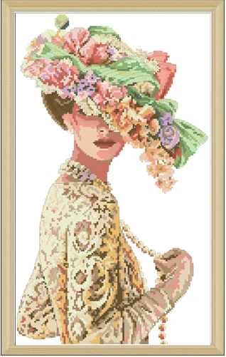 Needlework 14CT 16CT 18CT Cross Stitch, DIY Count Cross Stitch, Embroidery Set, Flower hat beauty
Needlework 14CT 16CT 18CT Cross Stitch, DIY Count Cross Stitch, Embroidery Set, Flower hat beauty
